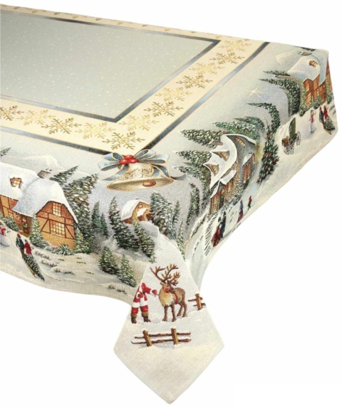 Obrus gobelinowy Świąteczne miasteczko 140x240cm (SW247)