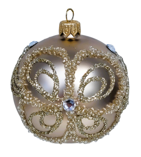Bombki 120 dekorowane ornament op.4szt.: SATYNOWA Bombki 120 dekorowane ornament op.4szt.: SATYNOWA