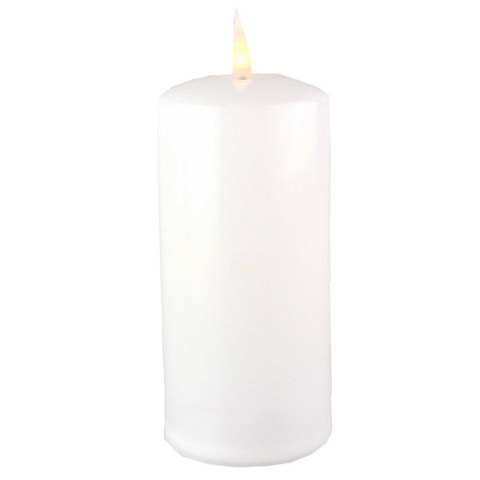 Świeca LED biały połysk duża (8/20/WAX) Świeca LED biały połysk duża (8/20/WAX)