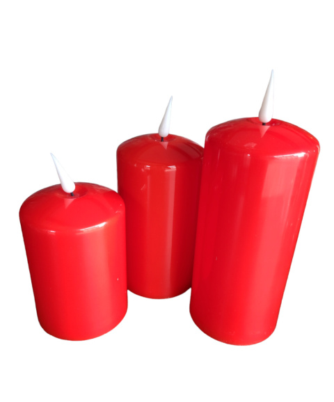 Świeca LED czerwony połysk wysoka(8/20/WAX) Świeca LED czerwony połysk wysoka(8/20/WAX)