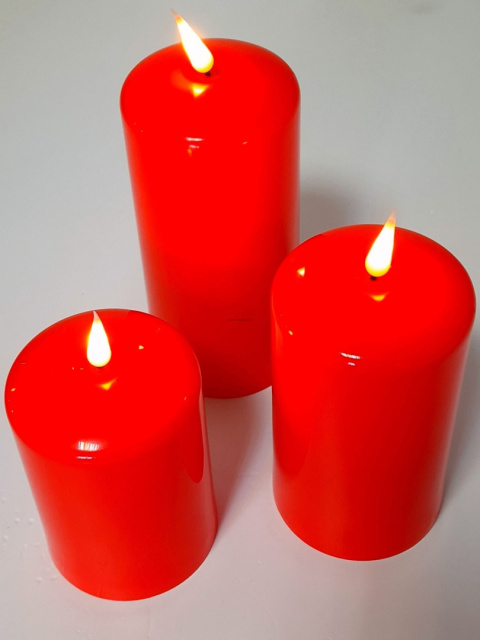 Świeca LED czerwony połysk wysoka(8/20/WAX) Świeca LED czerwony połysk wysoka(8/20/WAX)