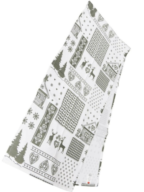 Bieżnik 40*180cm bawełniany biały w szare domki (SJ6-4180) -20% Bieżnik 40*180cm bawełniany biały w szare domki (SJ6-4180) -20%