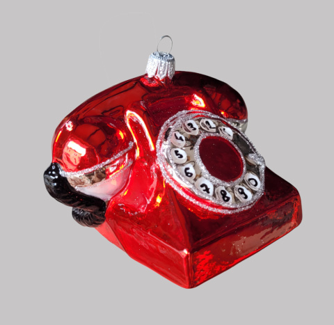 Bombka formowa: Telefon czerwony (239) SZ Bombka formowa: Telefon czerwony (239) SZ