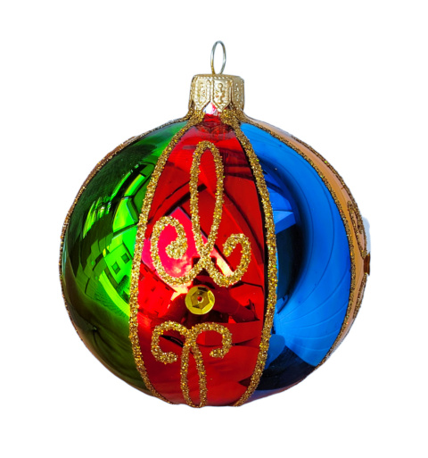 Bombki 100 dekorowane ornament op.4szt.: ALE CYRK Bombki 100 dekorowane ornament op.4szt.: ALE CYRK