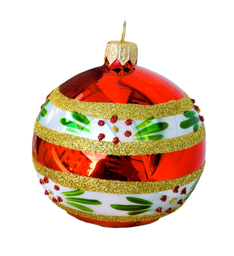 Bombki 100 dekorowane ornament op.4szt.: JAK U BABCI Bombki 100 dekorowane ornament op.4szt.: JAK U BABCI