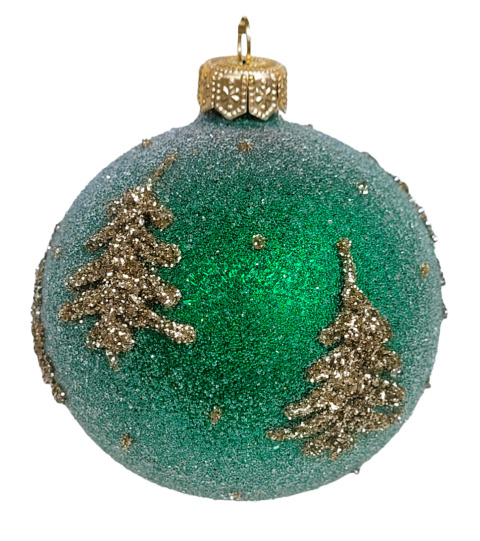 Bombki 100mm dekorowane ornament kpl.4szt: CUKROWE CHOINKI Bombki 100mm dekorowane ornament kpl.4szt: CUKROWE CHOINKI