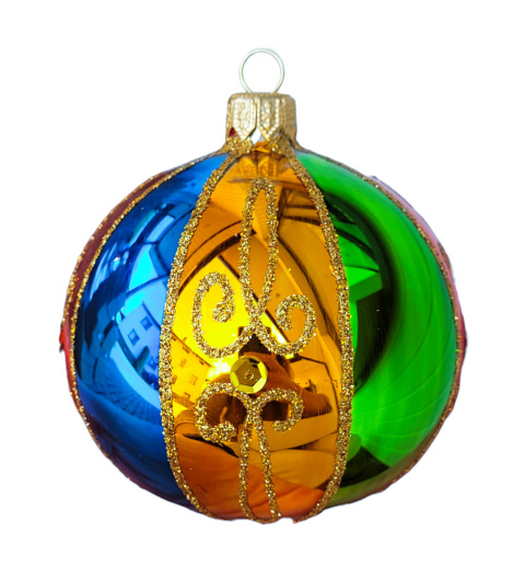 Bombki 120 dekorowane ornament op.4szt.: ALE CYRK Bombki 120 dekorowane ornament op.4szt.: ALE CYRK