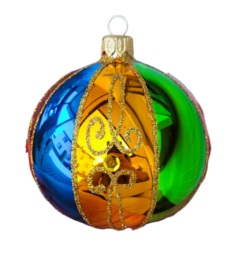 Bombki 120 dekorowane ornament op.4szt.: ALE CYRK Bombki 120 dekorowane ornament op.4szt.: ALE CYRK