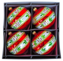 Bombki 120 dekorowane ornament op.4szt.: JAK U BABCI Bombki 120 dekorowane ornament op.4szt.: JAK U BABCI