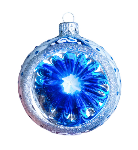 Bombki 80 dekorowane z reflektorem opakowanie 6szt: KRAINA LODU Bombki 80 dekorowane z reflektorem opakowanie 6szt: KRAINA LODU