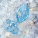 Bombka szklana bączek z posypką blu ice (070570) Bombka szklana bączek z posypką blu ice (070570)