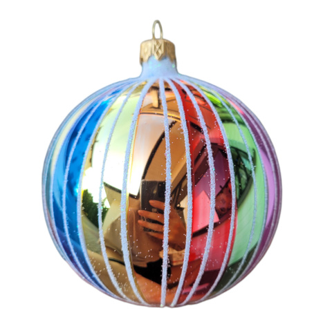 Bombki 100 dekorowane op.4szt LUDOWE z reflektorem (42) Bombki 100 dekorowane op.4szt LUDOWE z reflektorem (42)