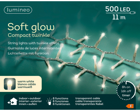 Lampki 500 LED Soft Glow białe ciepłe 11mb (495669) Lampki 500 LED Soft Glow białe ciepłe 11mb (495669)