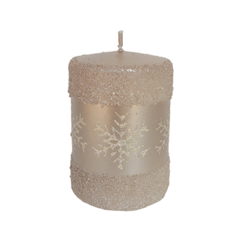 Świeca słupek niski Snow Queen Rose Gold (BT0003-SQ-18) Świeca słupek niski Snow Queen Rose Gold (BT0003-SQ-18)