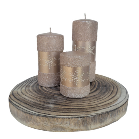 Świeca słupek wysoki Snow Queen Rose Gold (BT0010-SQ-18) Świeca słupek wysoki Snow Queen Rose Gold (BT0010-SQ-18)