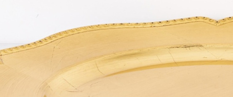 Talerz dekoracyjny plexi złoty ozdobny brzeg (162813) Talerz dekoracyjny plexi złoty ozdobny brzeg (162813)