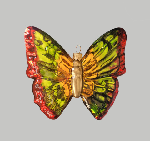 Bombka formowa: Motyl jubilerski czerwony z kamieniami (216) SZ Bombka formowa: Motyl jubilerski czerwony z kamieniami (216) SZ