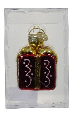Bombka szklana Prezent (121769) h:7x5cm (display) Bombka szklana Prezent (121769) h:7x5cm (display)