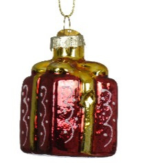 Bombka szklana Prezent (121769) h:7x5cm (display) Bombka szklana Prezent (121769) h:7x5cm (display)