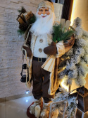 Mikołaj gigant 180cm z nartami tańczący, grający (MK1208)180cm