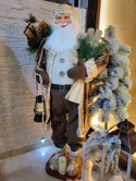 Mikołaj gigant 180cm z nartami tańczący, grający (MK1208)180cm