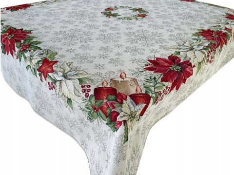Obrus gobelin Chenille 140x180cm ŚWIECE (TX0009-1270) Obrus gobelin Chenille 140x180cm ŚWIECE (TX0009-1270)