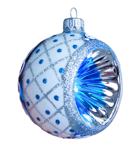 Bombki 100 dekorowane reflektor op.4szt: KRAINA LODU Bombki 100 dekorowane reflektor op.4szt: KRAINA LODU