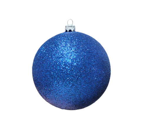 Bombki plastikowe granatowe brokatowe 100mm op-6szt (O) Bombki plastikowe granatowe brokatowe 100mm op-6szt (O)