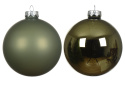 Bombki szklane fi 4cm khaki błysk/mat kpl.18szt (010541) Bombki szklane fi 4cm khaki błysk/mat kpl.18szt (010541)