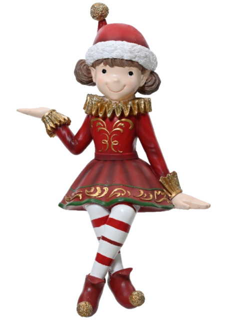 Dziewczynka ceramiczna elf 58cm siedząca (531300)