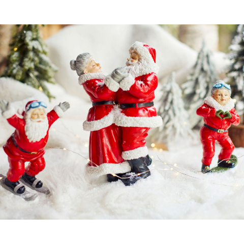 Figura Mikołaj z Mikołajową 27cm w tańcu na podstawie (531351) Figura Mikołaj z Mikołajową 27cm w tańcu na podstawie (531351)