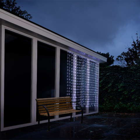 Kurtyna RGB 400LED 190x190cm z efektami kolorowa (490817) pilot timer wew/zew Kurtyna RGB 400LED 190x190cm z efektami kolorowa (490817) pilot timer wew/zew