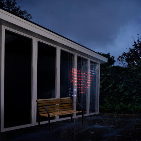 Kurtyna RGB 400LED 190x190cm z efektami kolorowa (490817) pilot timer wew/zew Kurtyna RGB 400LED 190x190cm z efektami kolorowa (490817) pilot timer wew/zew