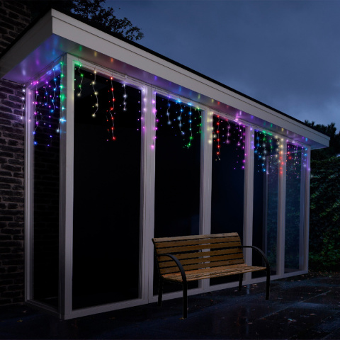 Kurtyna sople RGB 212LED dł.5,8m hx60cm z efektami kolorowa (490814) pilot timer Kurtyna sople RGB 212LED dł.5,8m hx60cm z efektami kolorowa (490814) pilot timer