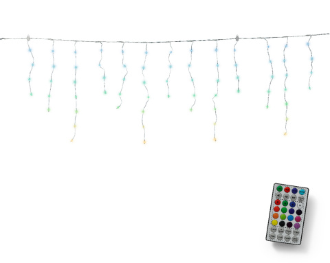 Kurtyna sople RGB 212LED dł.5,8m hx60cm z efektami kolorowa (490814) pilot timer Kurtyna sople RGB 212LED dł.5,8m hx60cm z efektami kolorowa (490814) pilot timer