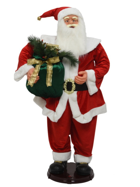 Mikołaj welur 150cm na podstawie tańczący grający (547631) Mikołaj welur 150cm na podstawie tańczący grający (547631)