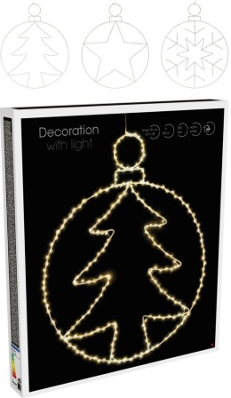 Christmas tree window decoration in a bauble 250 LED transformer timer 6/18h (AMZ130360)