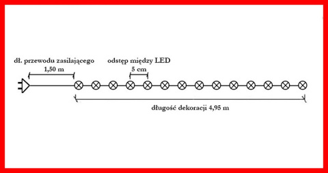 Lampki LED 100L 5mb ciepłe (652/21/LED/WW) Lampki LED 100L 5mb ciepłe (652/21/LED/WW)