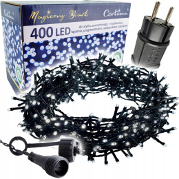 Lampki LED 400L transformator zimne 19,9m dekor. wew/zew (11/15/LED)