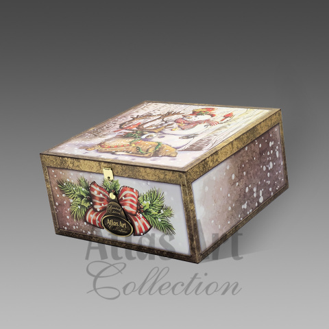 Skrzynka Atlas Art: Bałwan z jeleniem (Z0096AA) Skrzynka Atlas Art: Bałwan z jeleniem (Z0096AA)