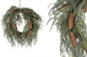 Wreath 50cm PE twigs mix nature + pine cones (OZB07023)