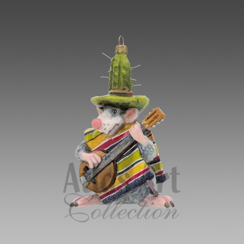 Bombka Atlas Art: Szczur z mandoliną (00875AA) Bombka Atlas Art: Szczur z mandoliną (00875AA)