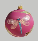 Bombka GlitterLab: Fi 110mm burgundowa bursztynowe kwiatki (4460KBB) Bombka GlitterLab: Fi 110mm burgundowa bursztynowe kwiatki (4460KBB)