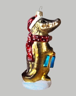 Bauble form: Alligator with a gift (157) H