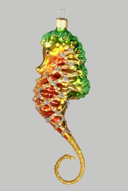 Bauble form: Seahorse with stones (153) H