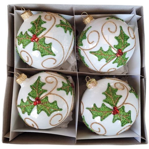 Baubles 100 decorated ornament pack of 4: FAMILY HOLIDAYS