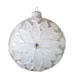 Bombki 120 dekorowane ornament op.4szt.: ŚNIEŻNE MARZENIE