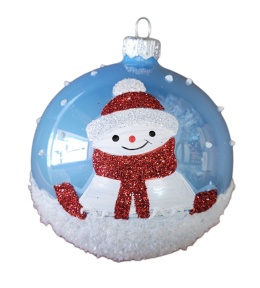 Bombki 120 dekorowane ornament op.4szt.: ZIMOWE FIGLE