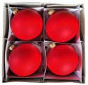 Bombki 120 satynowe czerwone op.4szt. Bombki 120 satynowe czerwone op.4szt.