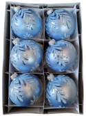 Bombki 80 dekorowane ornament op.6szt.: DIAMENTOWA CISZA Bombki 80 dekorowane ornament op.6szt.: DIAMENTOWA CISZA